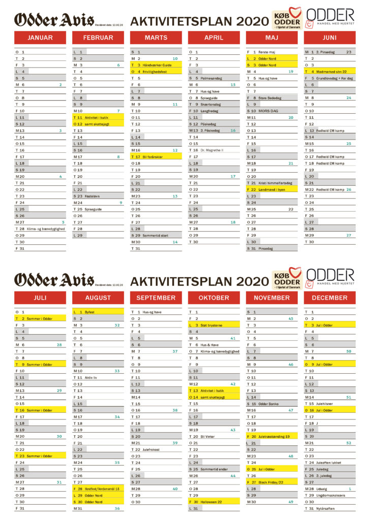 Køb Odder aktivitetskalender 2020